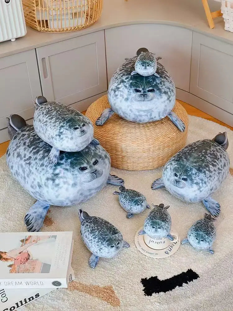 20/30/40/50 cm New Simulation Mother and Child Seal Doll Plush Toy Cartoon Anime Cute Pillow Children's Birthday Gift Doll