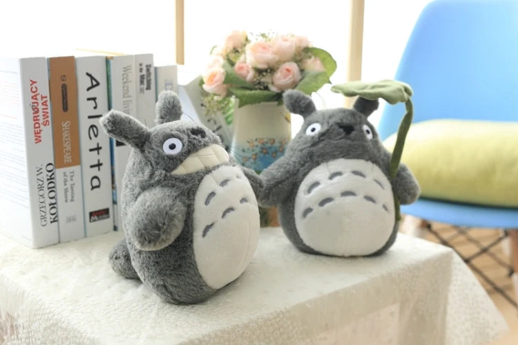 Cartoon Adorable lotus leaf Totoro Plush Toy Totoro Stuffed Doll Animal Totoro Plushies Throw Pillow Sofa Bed Room Decor Gift