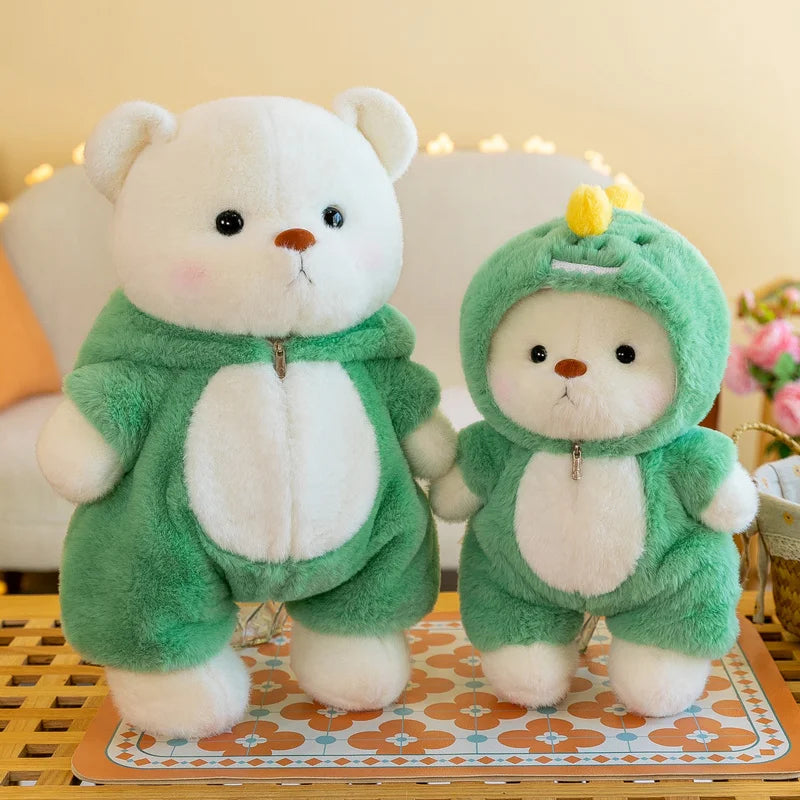 Kawaii Bear Plush Toy stuffed Animals Teddy Bear Wear Suit Soft Doll Birthday Christmas Gifts for Boy Girl
