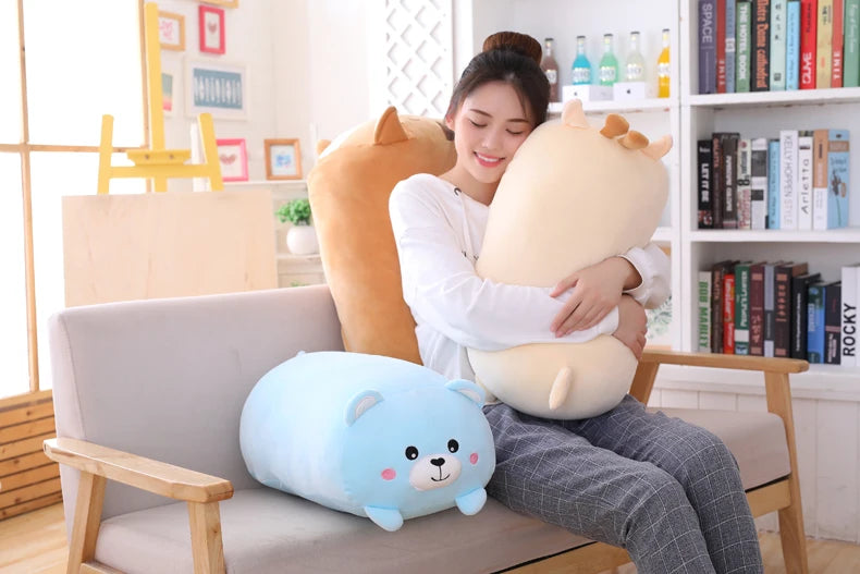 90cm Soft Animal Cartoon Corner Bio Pillow Cushion Cute Dog Cat Dinosaur Pig Unicorn Plush Toy Stuffed Lovely Kid Birthyday Gift