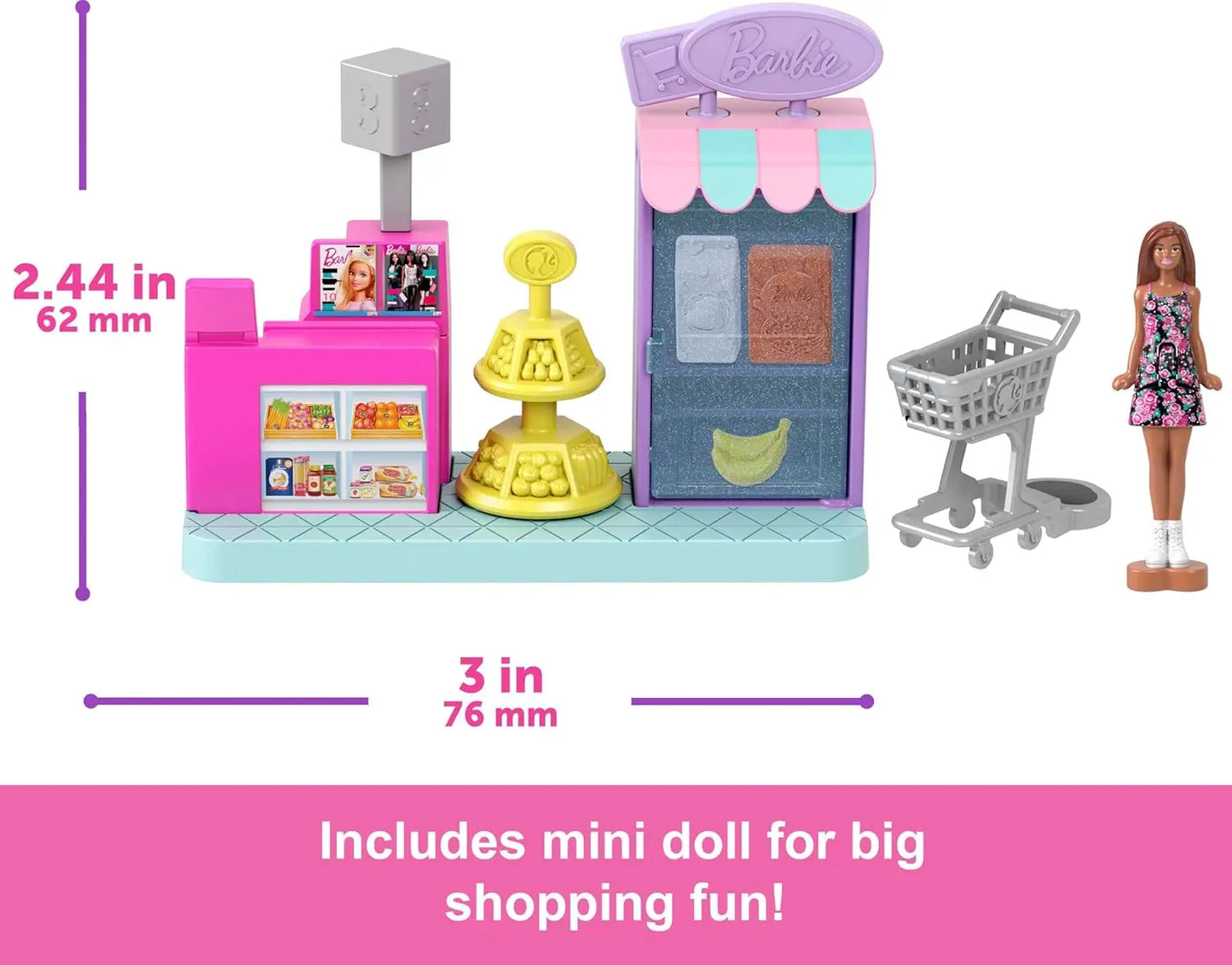 Original Barbie Mini Barbieland 1/6 Dolls Model Display collection supermarket Toy for Girl Family Accessories Fashion present