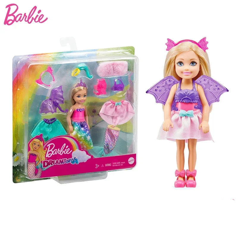 Original Mattel Barbie Dreamtopia Doll Mermaid Twinkle Light Princess with Accessories Toys for Girl Educational Props Kids Gift