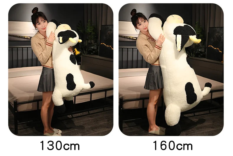 Hot 1pc 90cm Lovely Milk Cow Plush Toys Cartoon Stuffed Animal Cattle Dolls Sleeping Pillow For Baby Girls Birthday Gifts