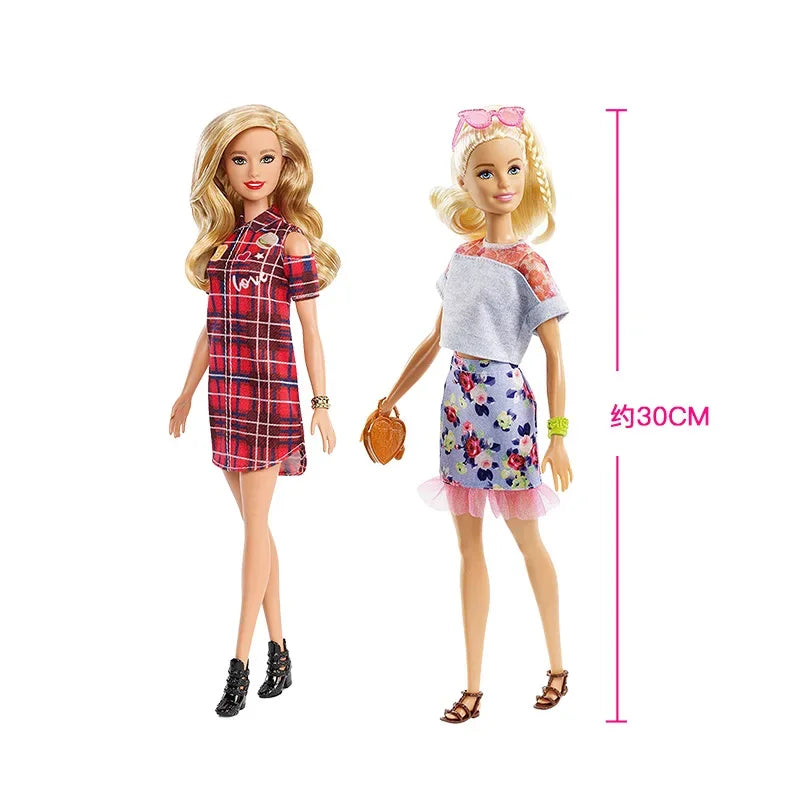2025 100% Original Mattel Barbie Fashionistas Dolls for Girls Genuine Top Brand Toys for Children Christmas Birthday Gifts