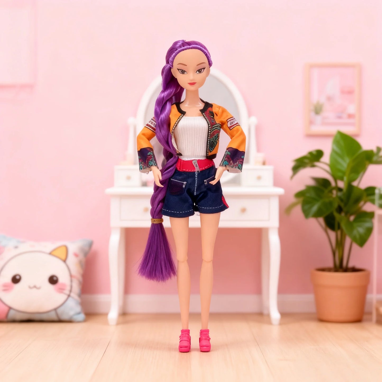 New Kpop Devil Hunter Barbie Doll Vinyl Doll Rumi mila Zoey Children's Birthday Gift Toy Desktop Ornament Gift Collection