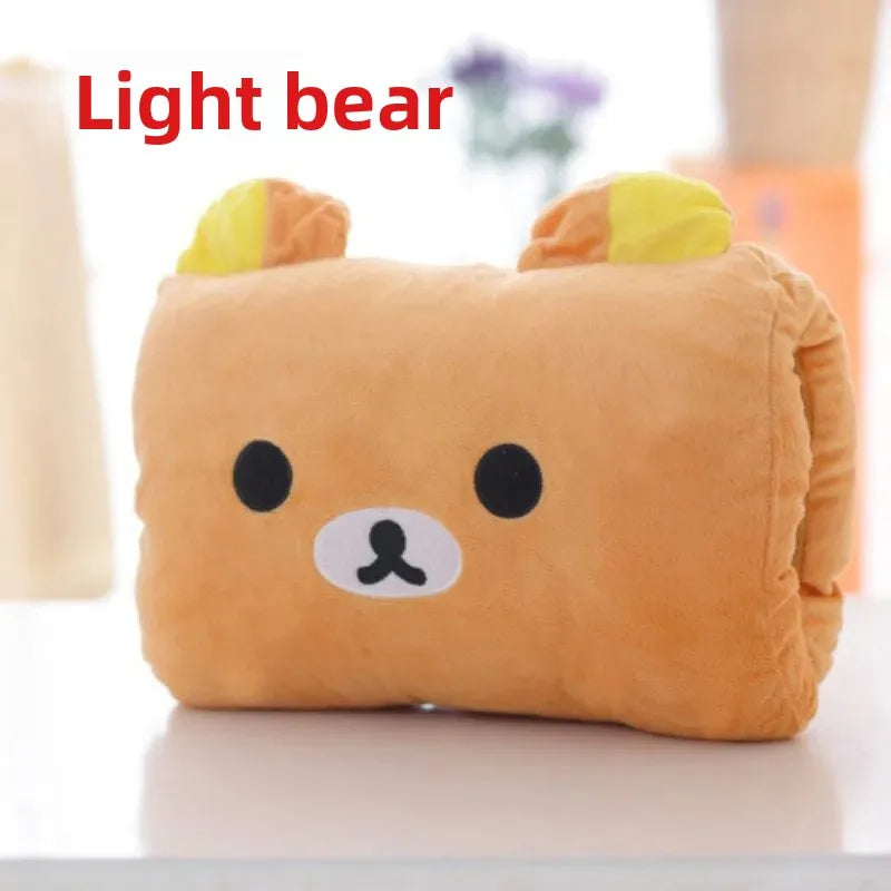Cute Cartoon Hand Warmer Pillow Soft Stuffed Animal Creative Gift for Kids Nap Cushion Hand warmer  travel neck pillow