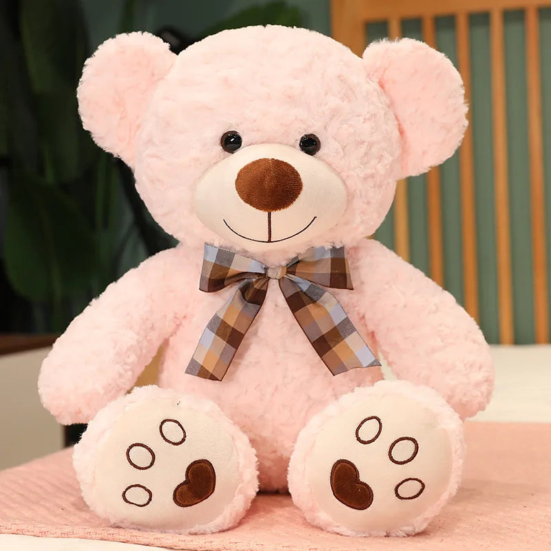 25/35CM Kawaii Teddy Bear Plush Pillow Toys Lovely Bow-Knot Bears Toys Stuffed Soft Animal Dolls Xmas Valentine Gift