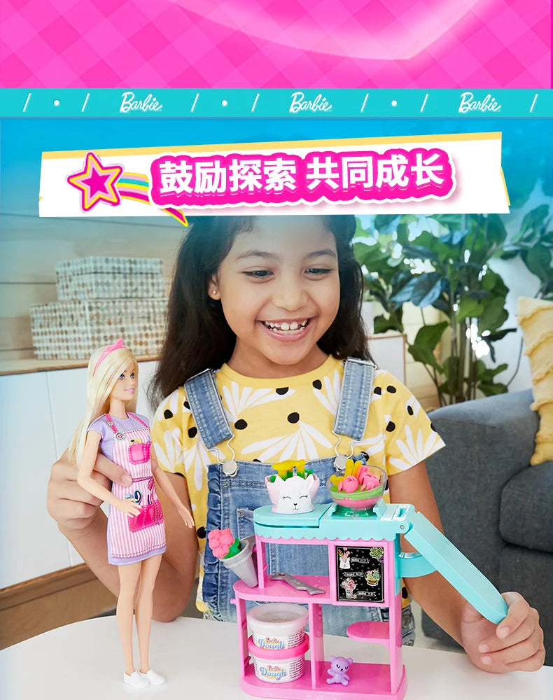 New Hot Genuine Barbie Doll Flower Shop Toy Cultivates Princess Imaginative Boys And Girls Children A Birthday Present Toy
