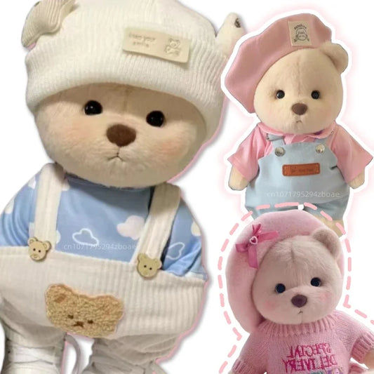 High Quality Handmade Teddy Bear Plush Toy Change Dress Cloth Girl Hug Cuddly Plushie Doll for Girlfriend Christmas Gift