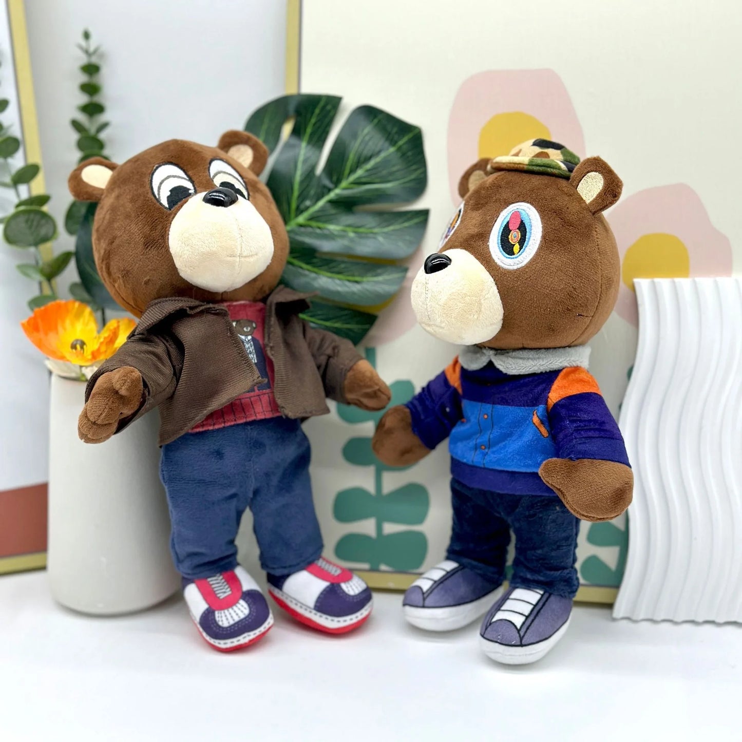 Kanye Teddy Bear Plush Toy Cartoon Bear Dolls Stuffed Soft Toy Christmas Birthday Gift For Children 26cm-30cm