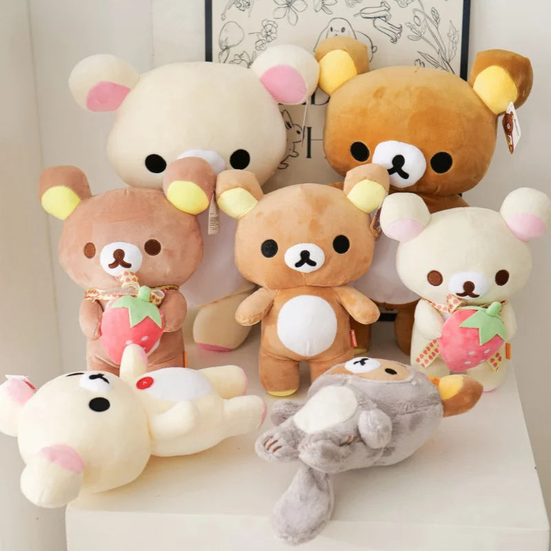 Rilakkuma Plush collection Teddy Bear Peluche Lovely Anime Bear Stuffed Doll Kawaii Room Decor Soft Birthday Xmas Gifts