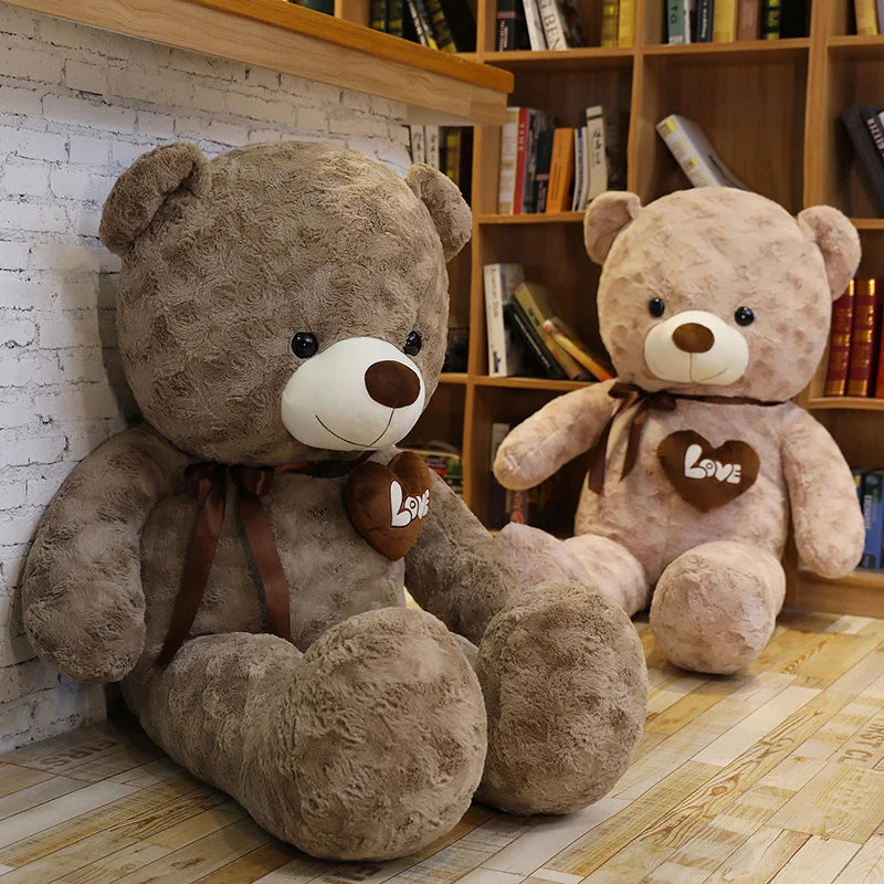 Nice New Hot High Quality 2 Colors Teddy Bear With Love Stuffed Animals Plush Toys Doll Pillow Kids Lovers Birthday Baby Gift