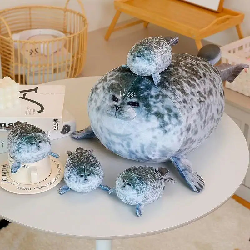 20/30/40/50 cm New Simulation Mother and Child Seal Doll Plush Toy Cartoon Anime Cute Pillow Children's Birthday Gift Doll