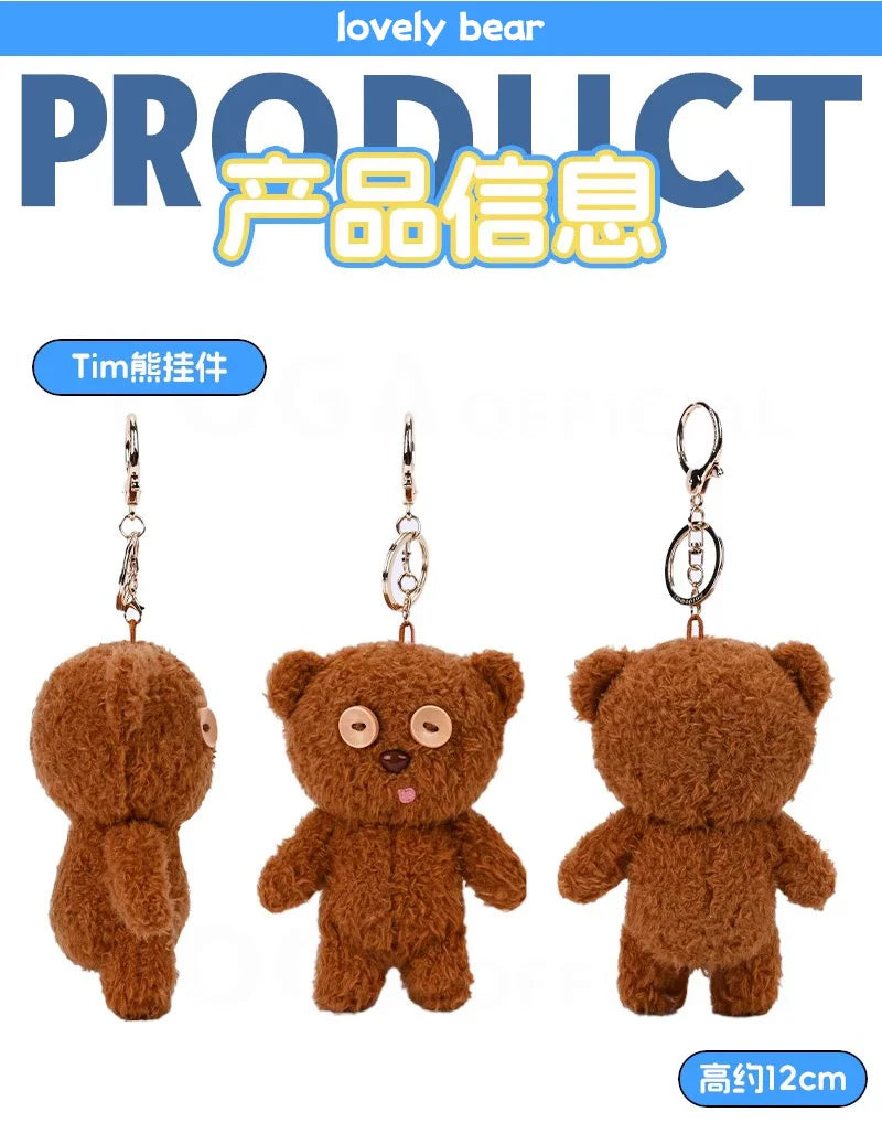 TIM the Orginal Minion Teddy Bobs Teddy Bear Kawaii Plush Pendant Keychain Home Bag Decor Cartoon Teddy Pillow Kids Birthay Gift