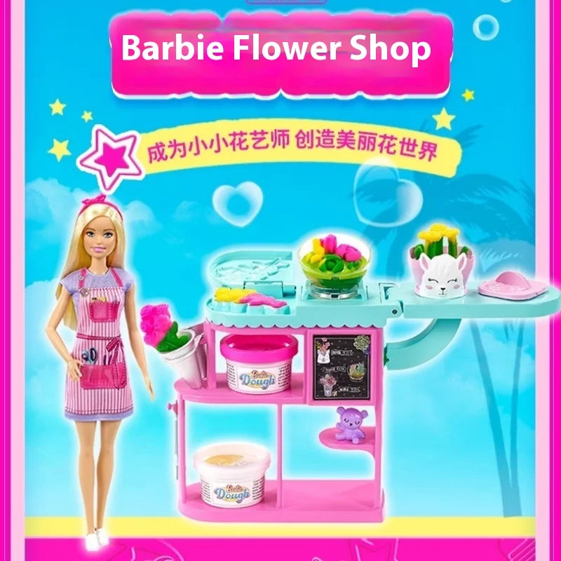 New Hot Genuine Barbie Doll Flower Shop Toy Cultivates Princess Imaginative Boys And Girls Children A Birthday Present Toy