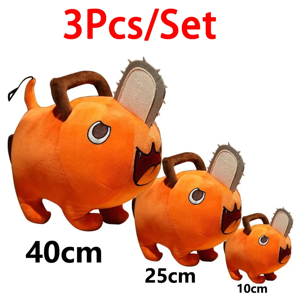 25/40cm Anime Chainsaw Man Dolls Plush Toy Cartoon Pochita Orange Dog Pillow Stuffed Soft Toy for Kids Birthday Gift