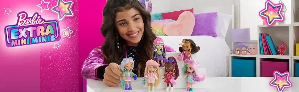 Barbie Doll Extra Mini Minis Dolls for Girls  with  Accessories Stand Toys for Girls Top Brand Birthday Christmas Gifts Assorted