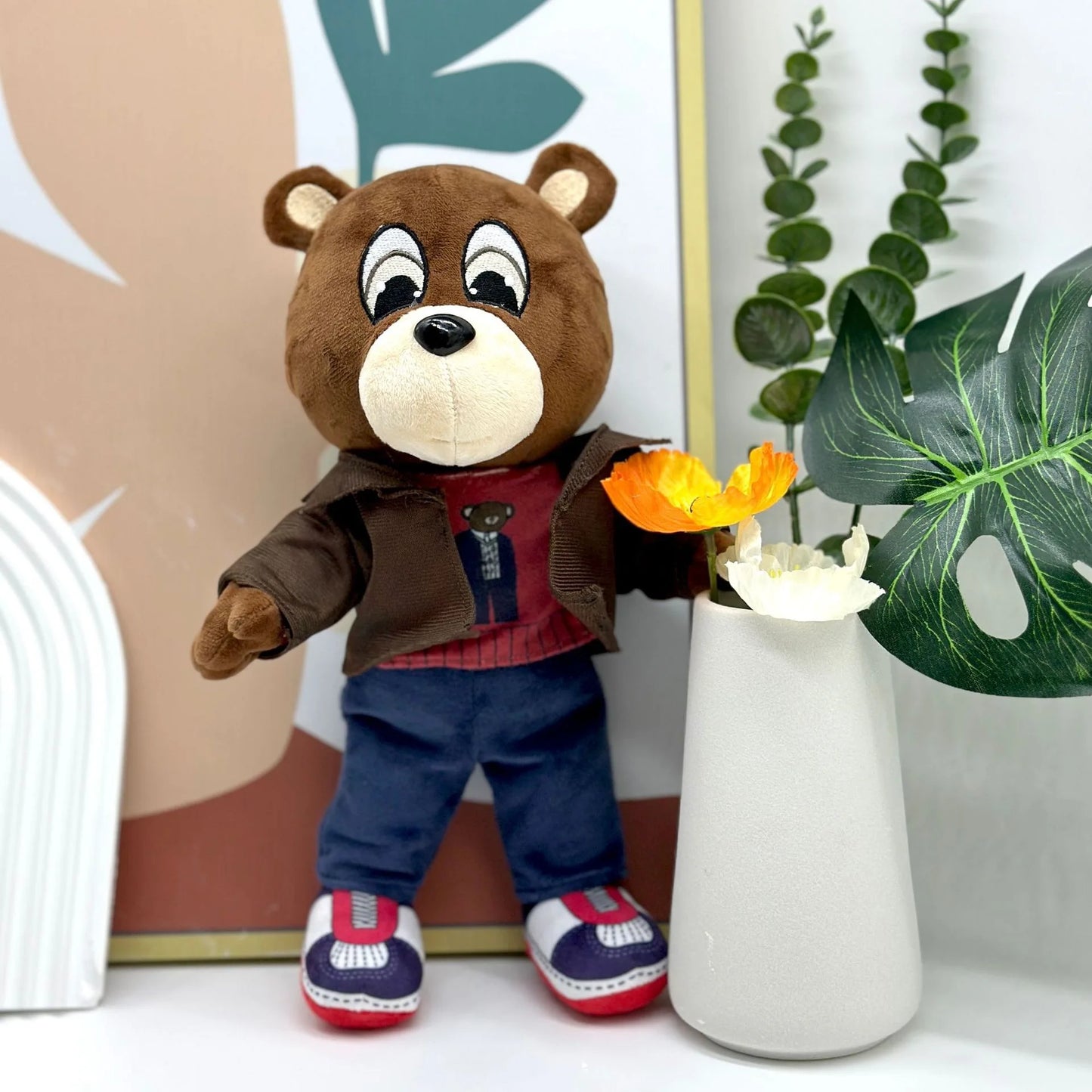 Kanye Teddy Bear Plush Toy Cartoon Bear Dolls Stuffed Soft Toy Christmas Birthday Gift For Children 26cm-30cm