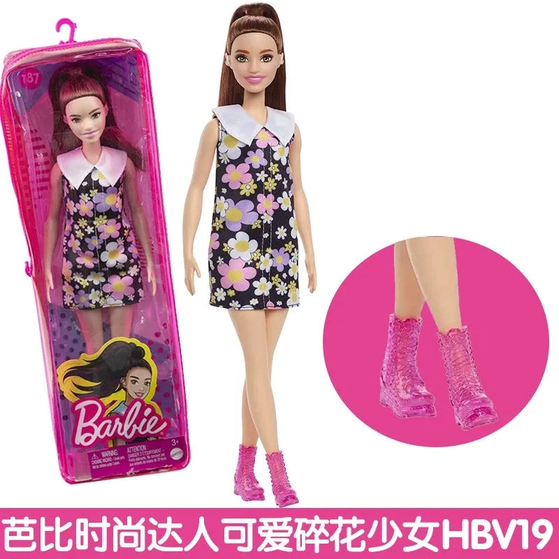 2025 100% Original Mattel Barbie Fashionistas Dolls for Girls Genuine Top Brand Toys for Children Christmas Birthday Gifts