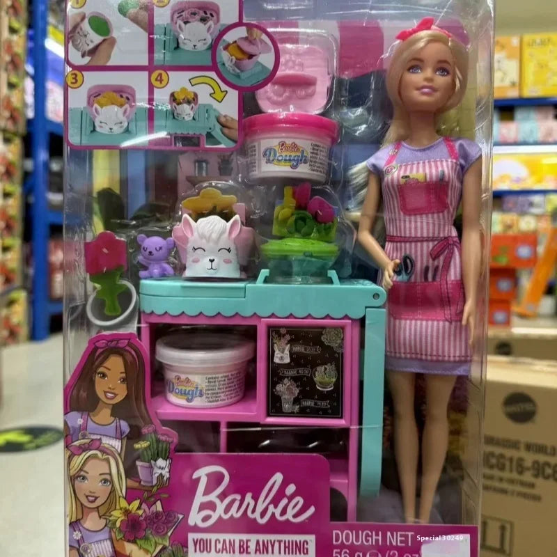 New Hot Genuine Barbie Doll Flower Shop Toy Cultivates Princess Imaginative Boys And Girls Children A Birthday Present Toy