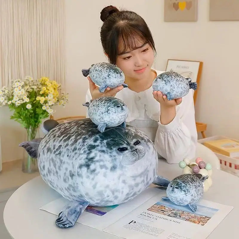 20/30/40/50 cm New Simulation Mother and Child Seal Doll Plush Toy Cartoon Anime Cute Pillow Children's Birthday Gift Doll