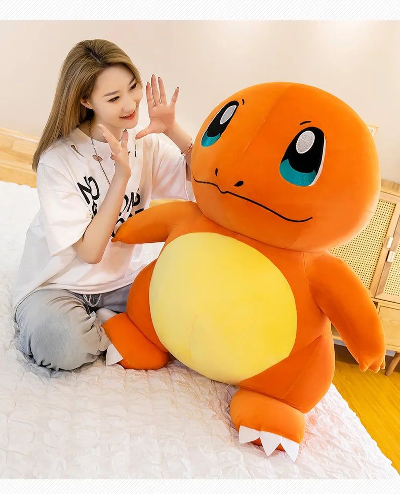 Pokemon Cute and Soft Charmander Plush Doll Accompanying Sleeping Pillow Toy Birthday Gift for Kids