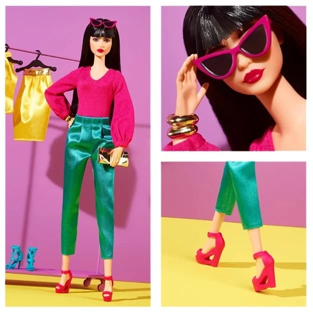 Original Barbie Signature Looks Collection GXB28 Blonde Yoga Body Fashionable Celebrity Barbie Doll Limited Collection