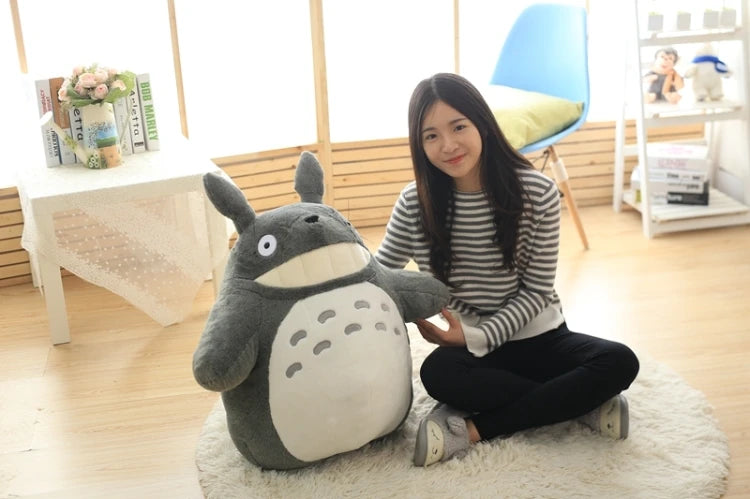 Cartoon Adorable lotus leaf Totoro Plush Toy Totoro Stuffed Doll Animal Totoro Plushies Throw Pillow Sofa Bed Room Decor Gift