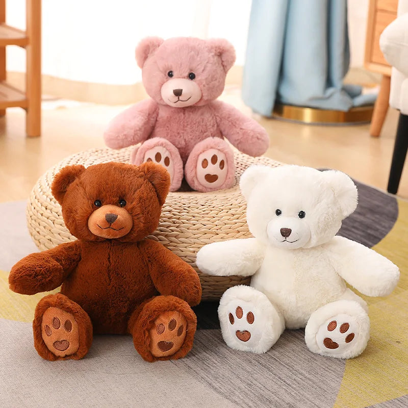 25/35CM Kawaii Teddy Bear Plush Pillow Toys Lovely Bow-Knot Bears Toys Stuffed Soft Animal Dolls Xmas Valentine Gift