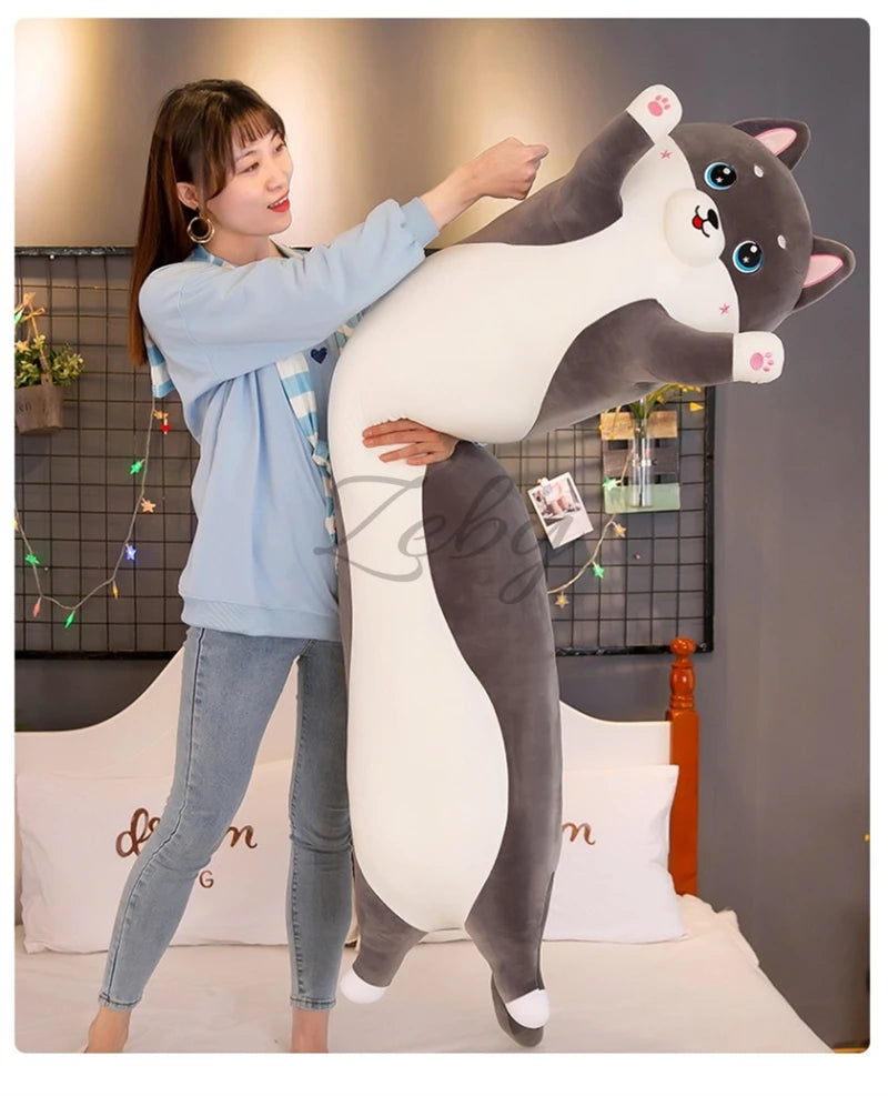 Lovely Husky Side Sleeping Body Pillow 50-150cm Bed Sofa Home Decorative Long Pillow Classmate Friend Birthday Present Cute Gift