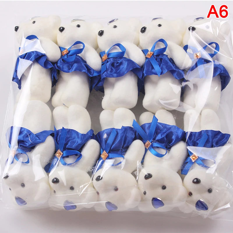 12/10Pcs/Lot Soft Stuffed Bear Plush Toys Mini Teddy Bear Dolls Toy Small Gifts Bag Pendant Teddy Doll