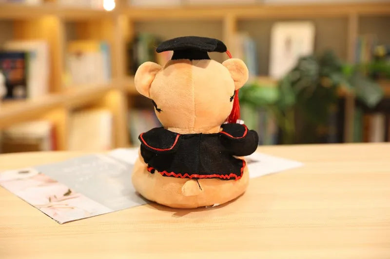 1pc 18/23cm Cute Dr. Bear Plush Toy Stuffed Soft Kawaii Teddy bear Animal Dolls Graduation Gifts for Kids Children Girls