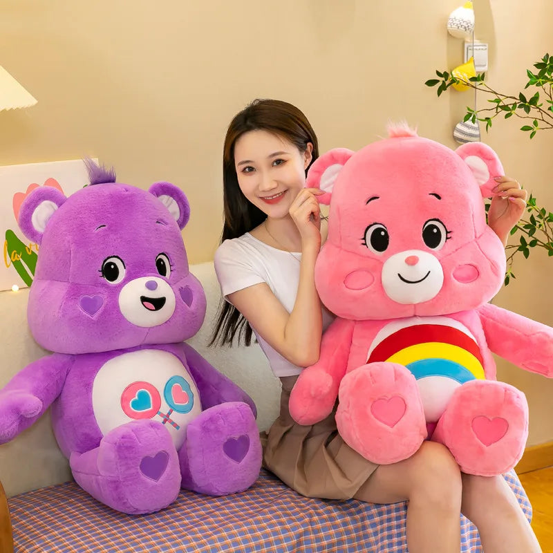 MINISO Rainbow Bear Plush Toys Lovely Care Bears Plush Toys Stuffed Dolls Homdecor Teddy Bear Sleeping Plush Pillows Friend Gift