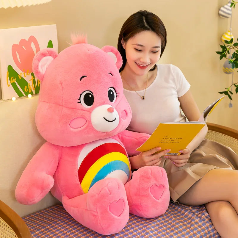 MINISO Rainbow Bear Plush Toys Lovely Care Bears Plush Toys Stuffed Dolls Homdecor Teddy Bear Sleeping Plush Pillows Friend Gift