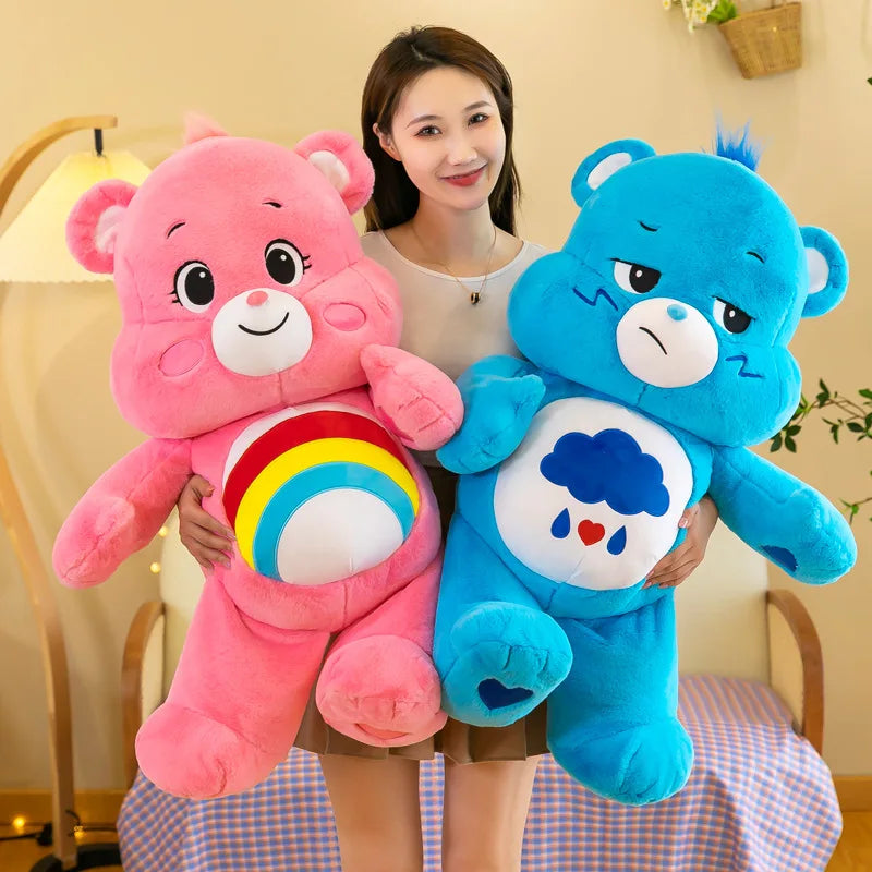 MINISO Rainbow Bear Plush Toys Lovely Care Bears Plush Toys Stuffed Dolls Homdecor Teddy Bear Sleeping Plush Pillows Friend Gift