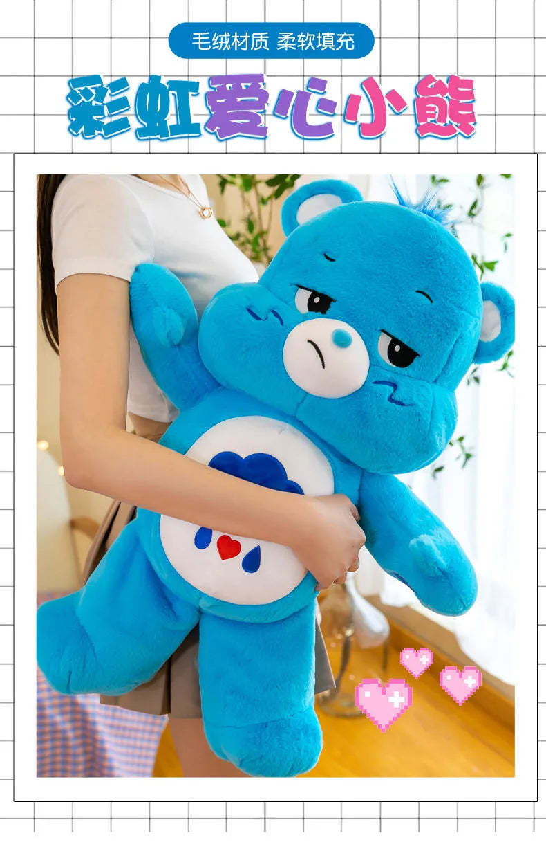 MINISO Rainbow Bear Plush Toys Lovely Care Bears Plush Toys Stuffed Dolls Homdecor Teddy Bear Sleeping Plush Pillows Friend Gift