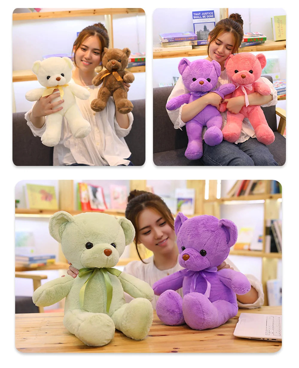 Cute Teddy Bear Plush Soft Stuffed Bear Animal Toy Plushie Kawaii Cat Baby Sleeping Toys Home Decor For Kids Girl Gifts