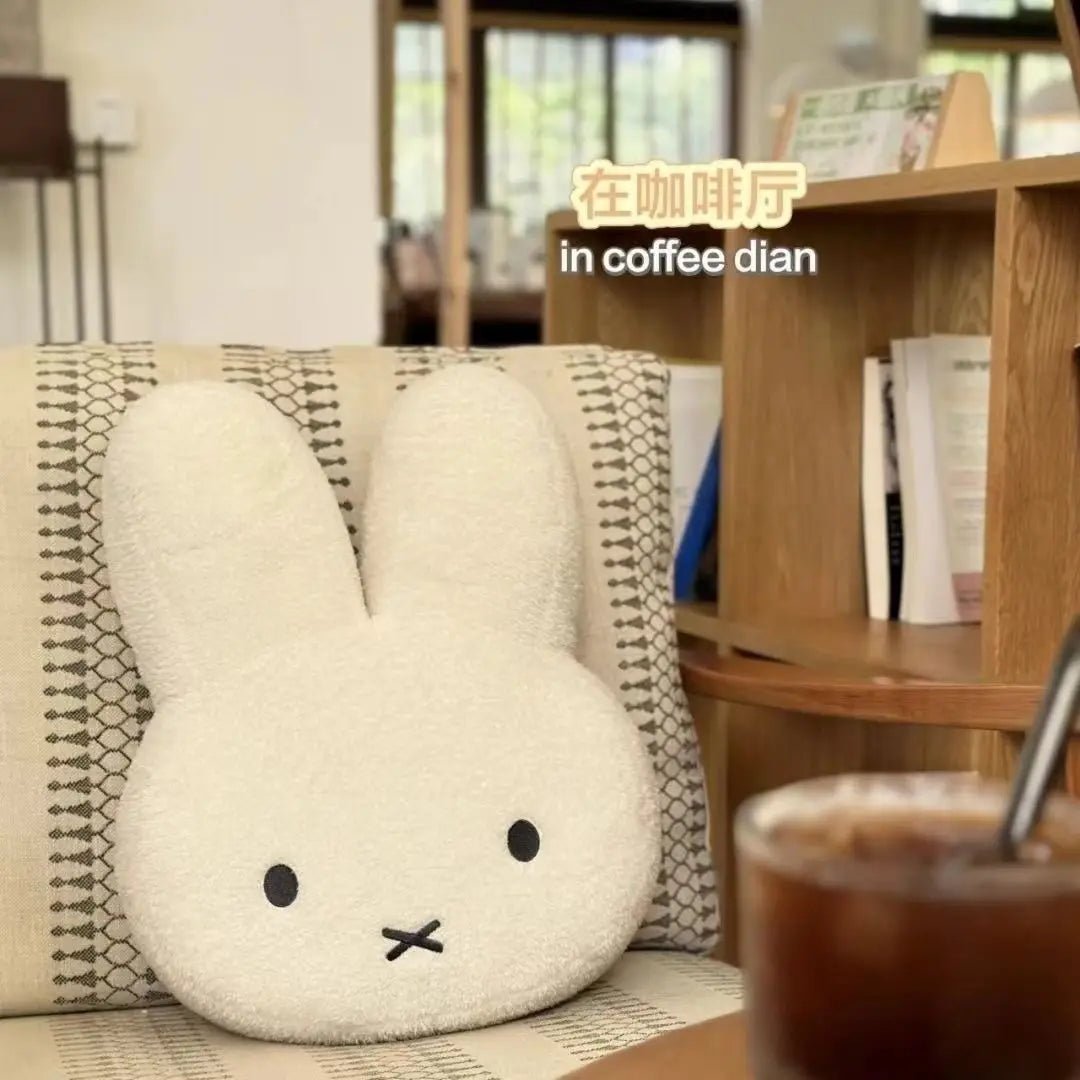Kawaii Miffy Plush Pillow Cute Sweet Doll Toy Creative Room Decoration Cartoon Ornament Birthday Christmas Gift