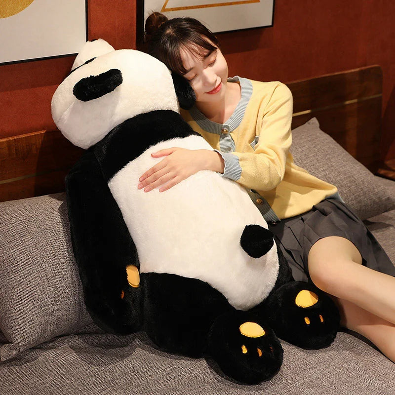 60cm-120cm Giant Panda Plush Toys Soft Sleep Pillow Cartoon Animal Bear Stuffed Baby Doll Classic Kids Birthday Christmas Gifts