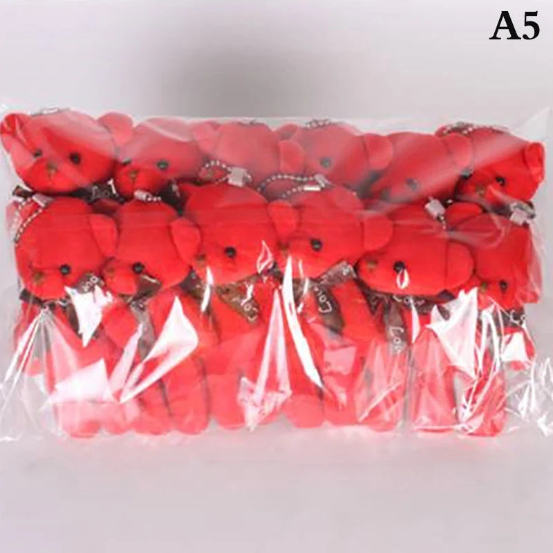 12/10Pcs/Lot Soft Stuffed Bear Plush Toys Mini Teddy Bear Dolls Toy Small Gifts Bag Pendant Teddy Doll
