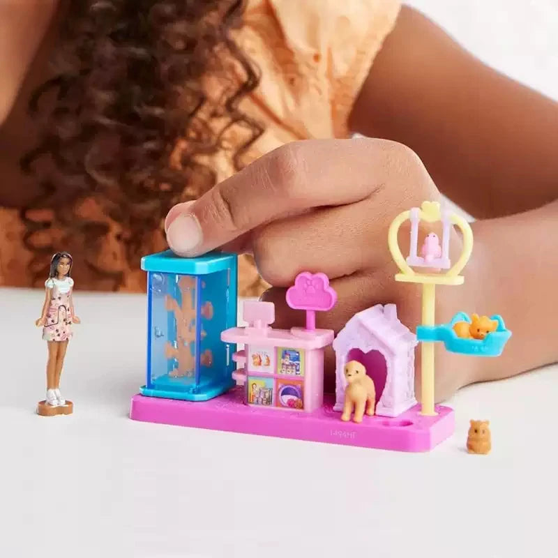 Original Barbie Doll Mini Barbieland Hair Salon Pet Fruit Supermarket Dessert Shop Accessories Dolls for Girls Toy Birthday Gift