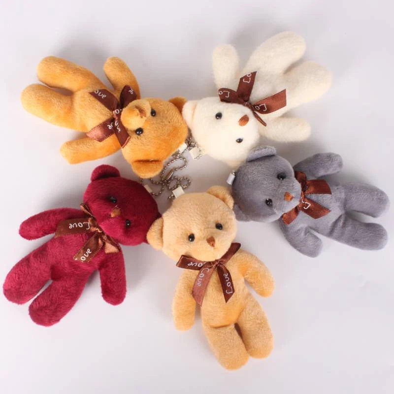 12/10Pcs/Lot Soft Stuffed Bear Plush Toys Mini Teddy Bear Dolls Toy Small Gifts Bag Pendant Teddy Doll