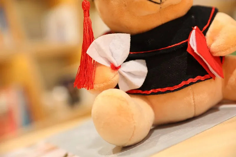 1pc 18/23cm Cute Dr. Bear Plush Toy Stuffed Soft Kawaii Teddy bear Animal Dolls Graduation Gifts for Kids Children Girls