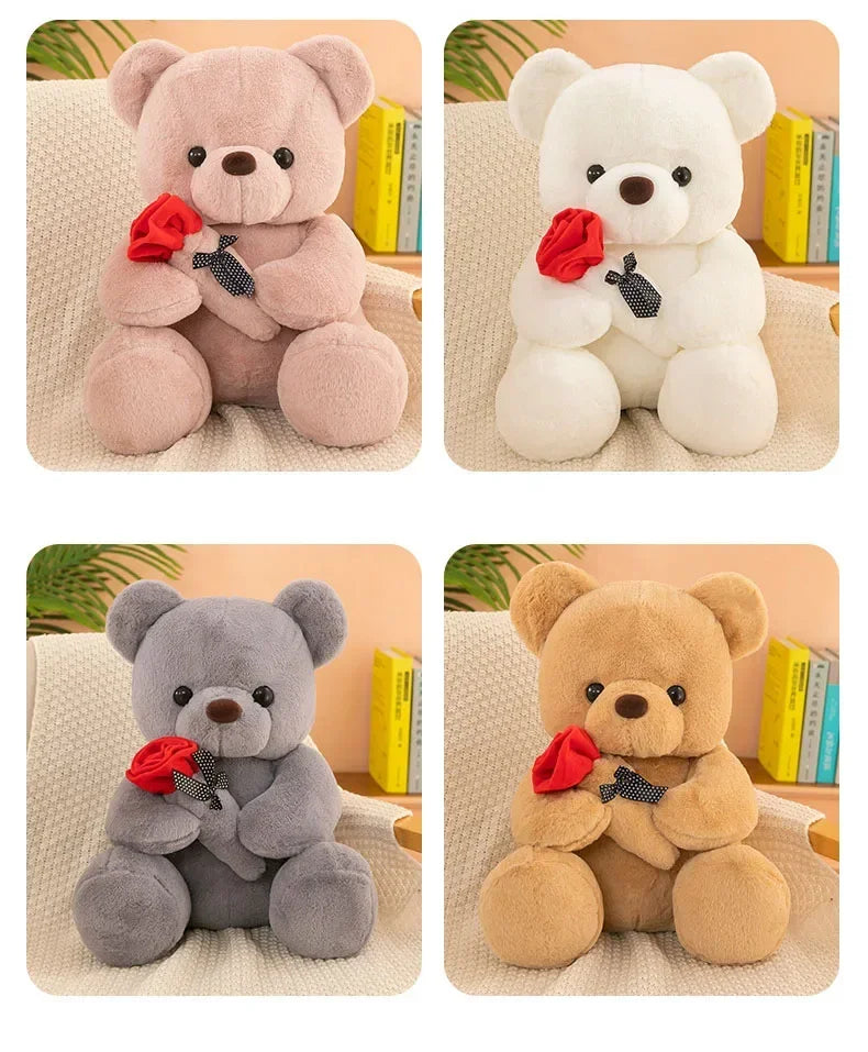 25cm Kawaii Teddy Bear Plush Toy Soft Stuffed Doll Cute Gift for Girls Romantic Home Decor Valentine's Day Special Plush Toy
