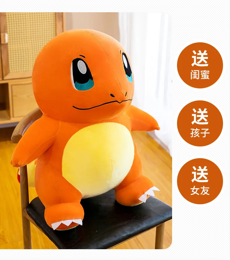 Pokemon Cute and Soft Charmander Plush Doll Accompanying Sleeping Pillow Toy Birthday Gift for Kids