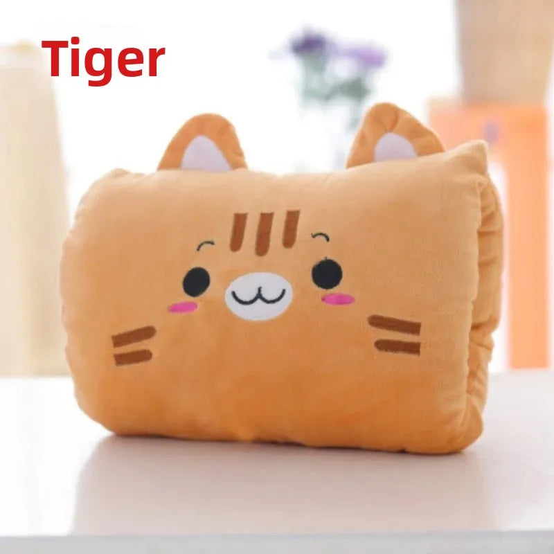 Cute Cartoon Hand Warmer Pillow Soft Stuffed Animal Creative Gift for Kids Nap Cushion Hand warmer  travel neck pillow