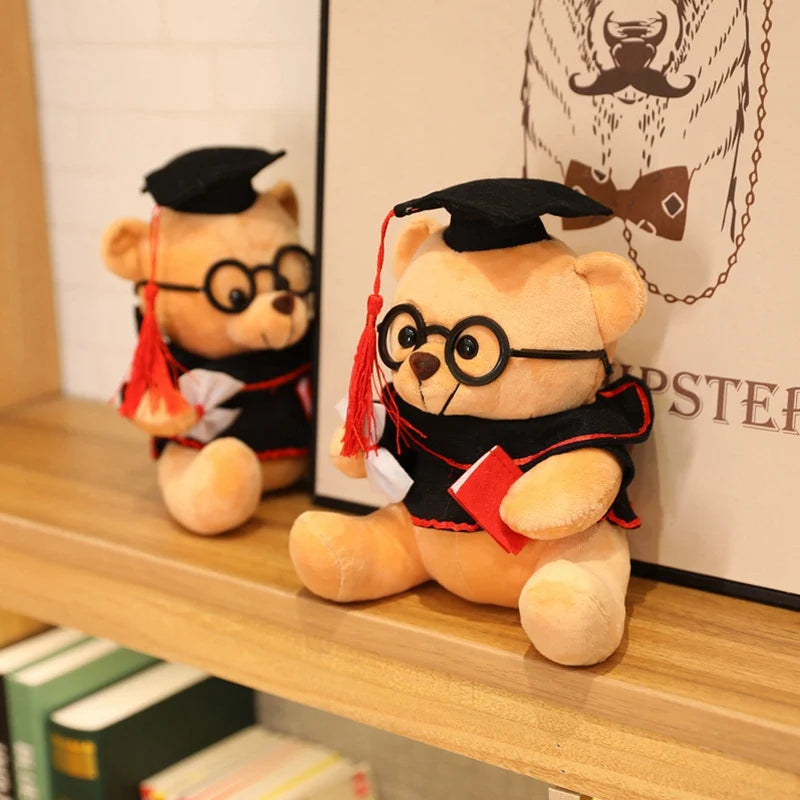 1pc 18/23cm Cute Dr. Bear Plush Toy Stuffed Soft Kawaii Teddy bear Animal Dolls Graduation Gifts for Kids Children Girls