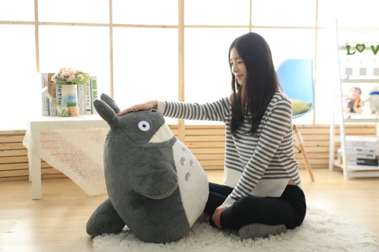 Cartoon Adorable lotus leaf Totoro Plush Toy Totoro Stuffed Doll Animal Totoro Plushies Throw Pillow Sofa Bed Room Decor Gift