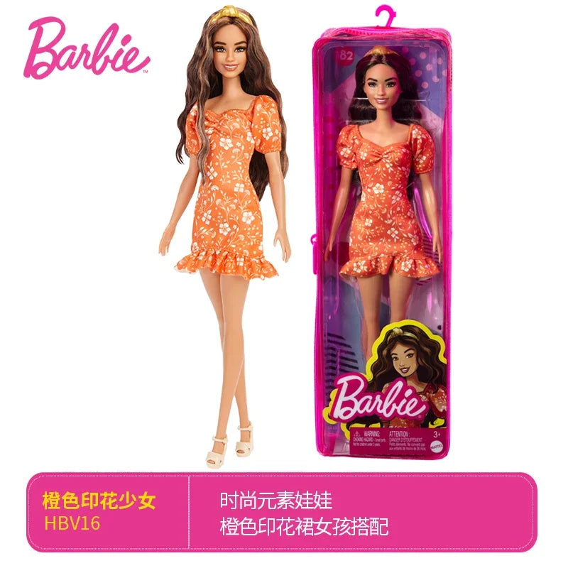 2025 100% Original Mattel Barbie Fashionistas Dolls for Girls Genuine Top Brand Toys for Children Christmas Birthday Gifts