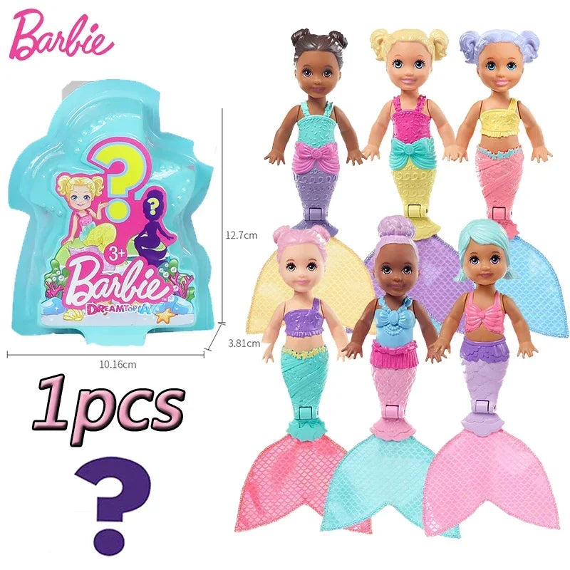 Original Mattel Barbie Dreamtopia Doll Mermaid Twinkle Light Princess with Accessories Toys for Girl Educational Props Kids Gift